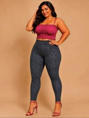 Faded Glory | Leopard Print Mid Rise Jeggings  | Size L | Sleek & Fierce 🐆